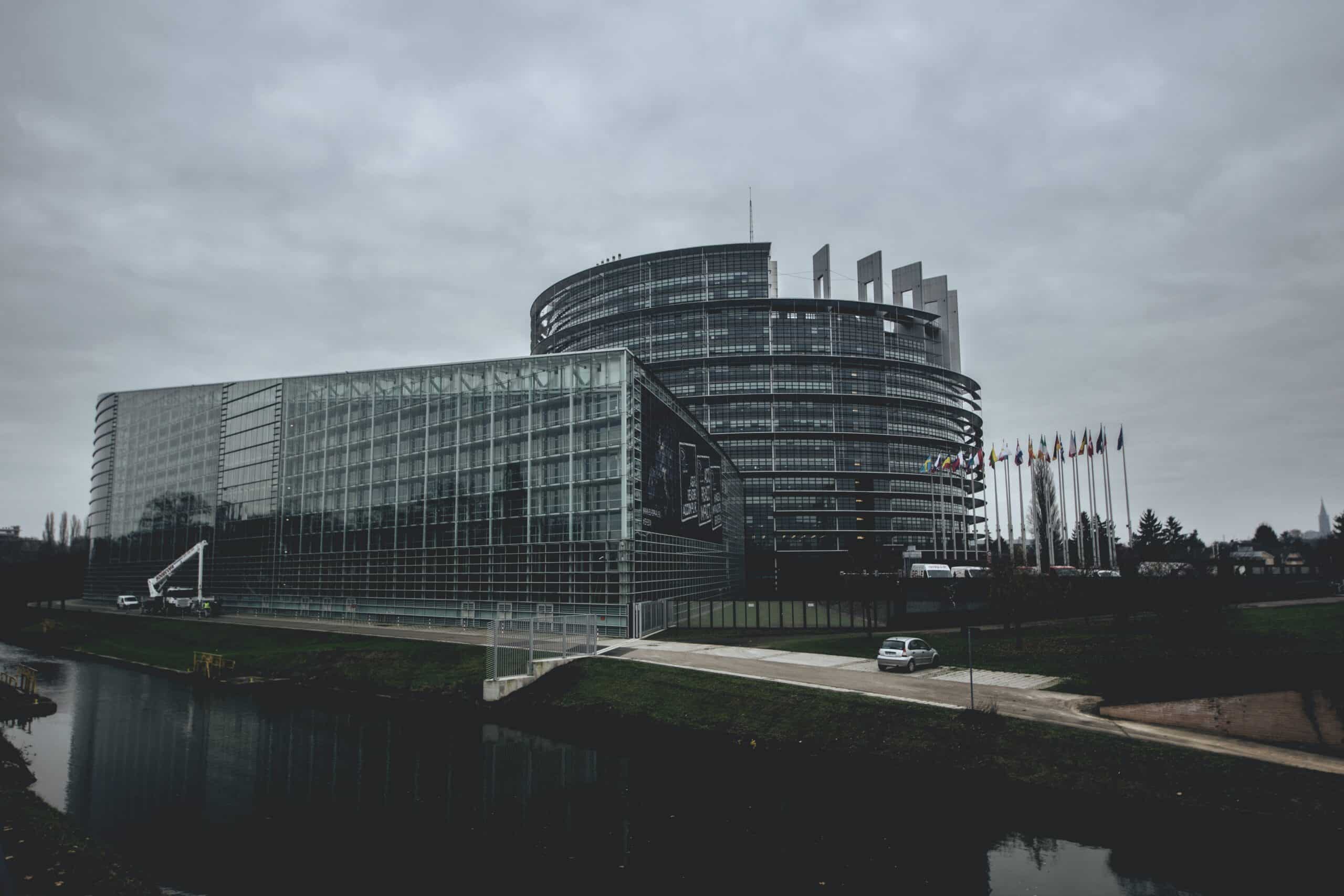 The building of the European Parliament in Strasbourg, France.