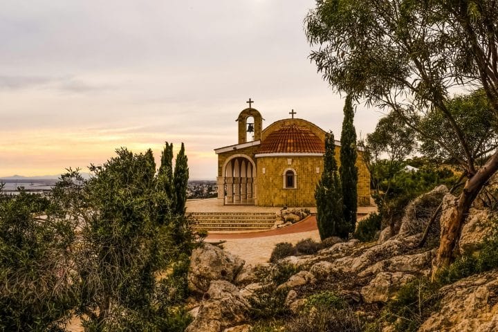 A small church in the hills on the island of Cyprus