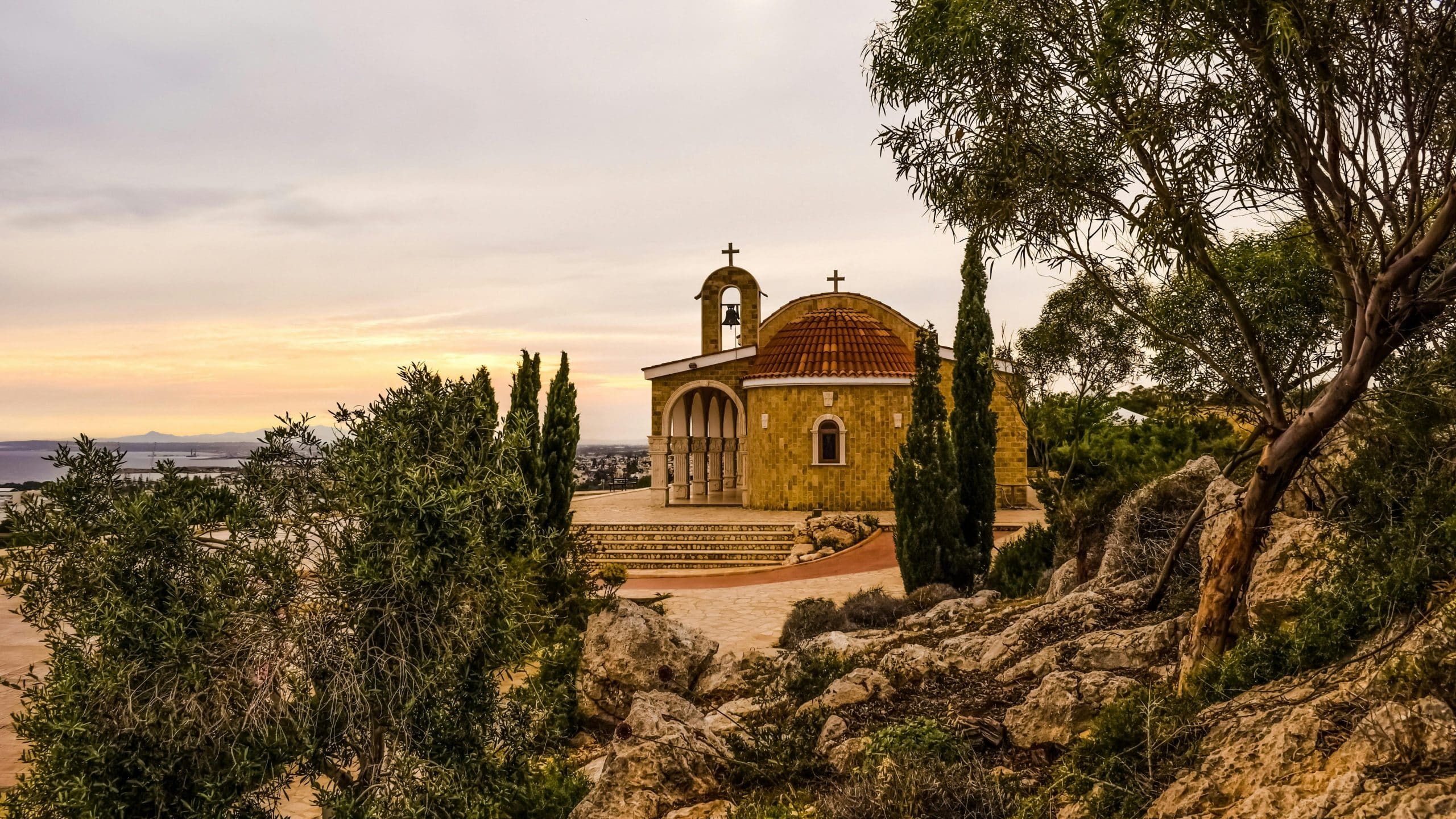 A small church in the hills on the island of Cyprus