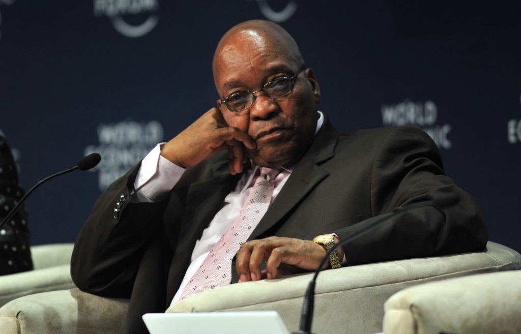 Former President Jacob Zuma attending a conference.
