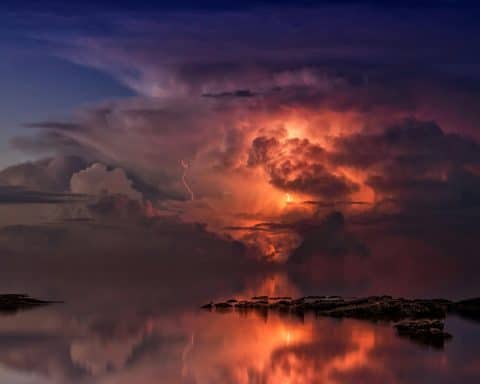 A storm on the coast.