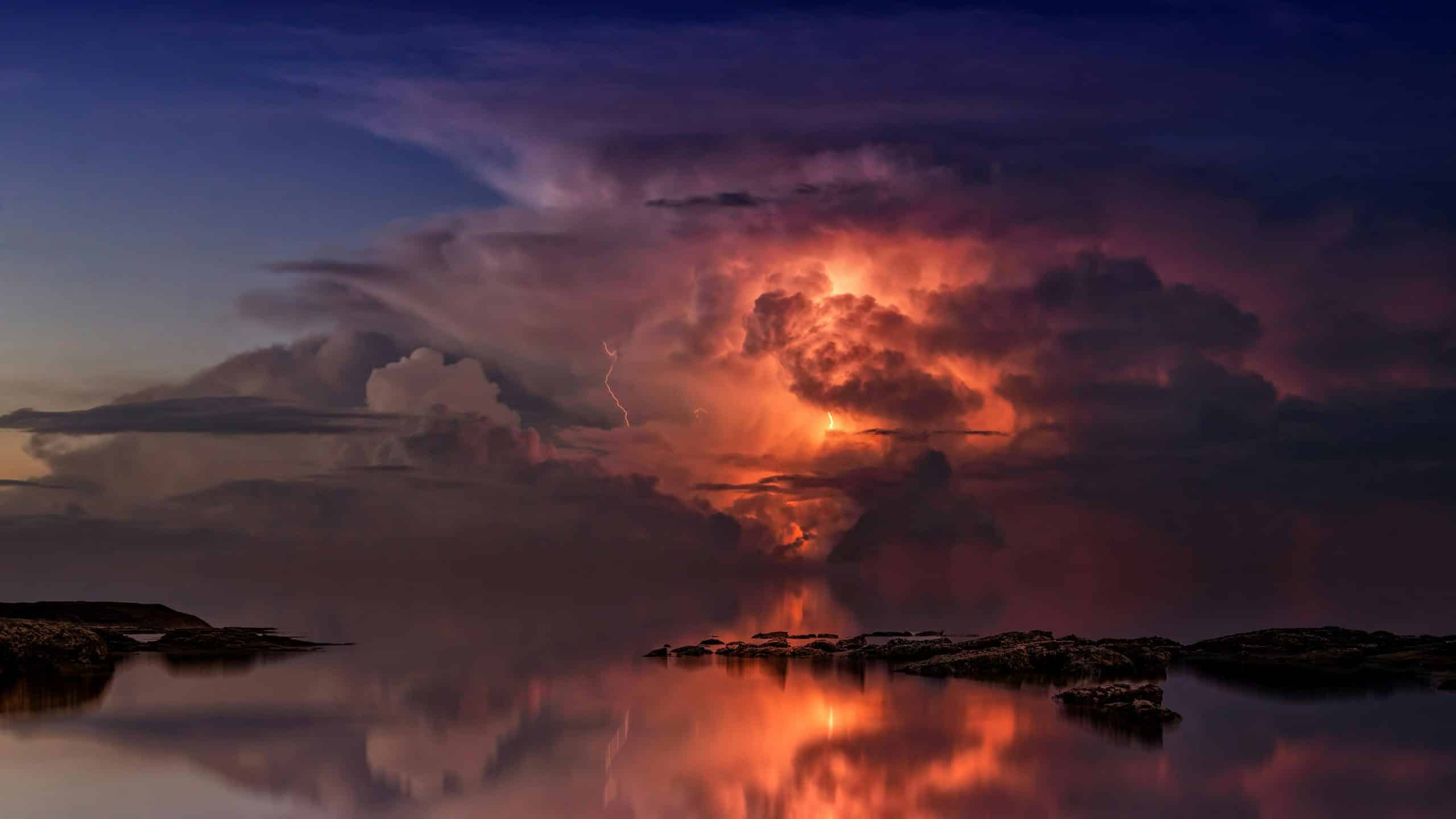 A storm on the coast.