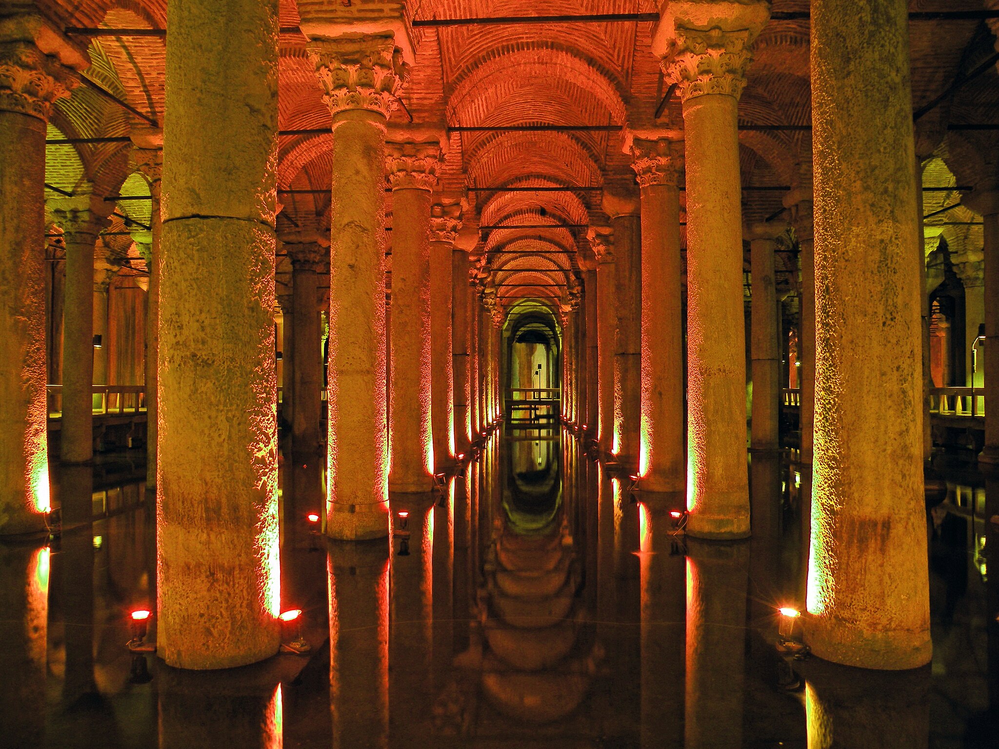 Basilica Cistern, in Istanbul, Turkey.